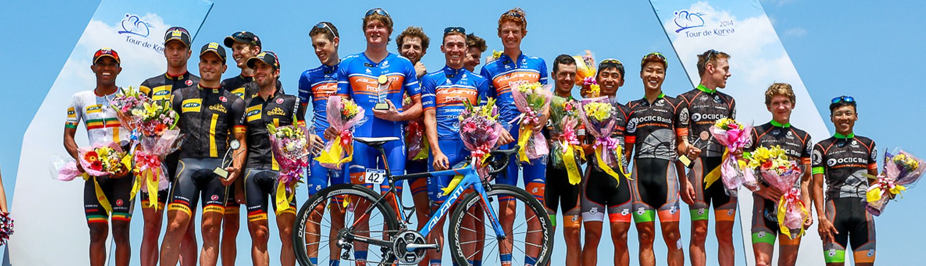 Tour de Korea: winning teams on the podium