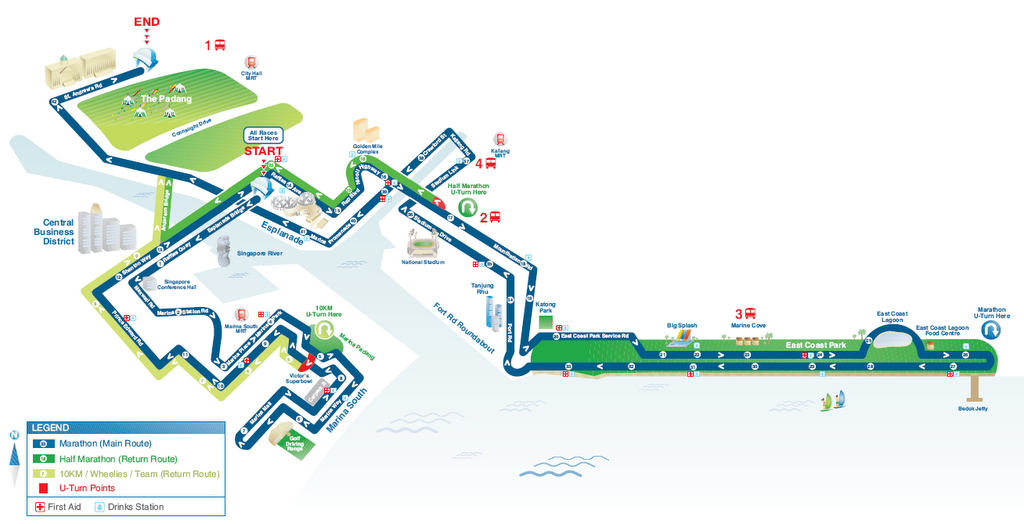 Standard Chartered Singapore Maraton 2005 Race Route Map