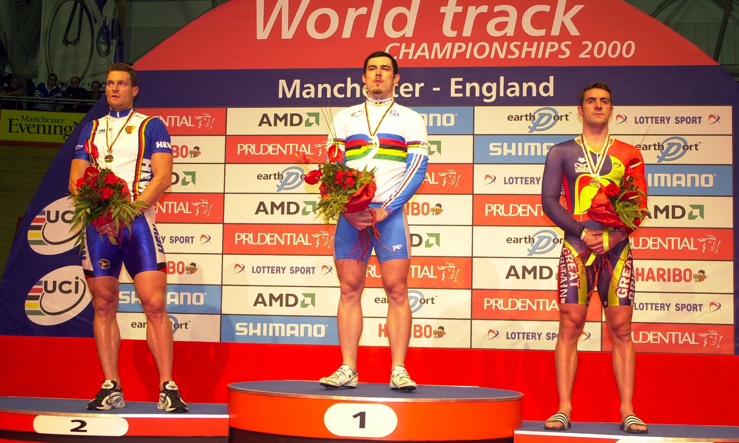 World Track Championships 2000 podium, Manchester